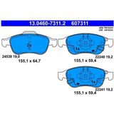 ATE - Remblokkenset - Set Assen - Vooras - Met Akoestische Slijtagewaarschuwing