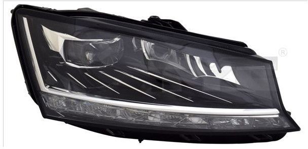 Skoda - Tyc 20-19172-06-2 - Koplamp - Voor Rechtsrijdend Verkeer - Met LED