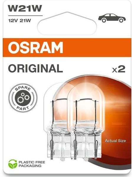 Autolamp - W21W - Oranje - 12V - 21W - 2 Stuks - Blisterverpakking