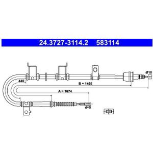 Handremkabel Hyundai Ate 24.3727-3114.2