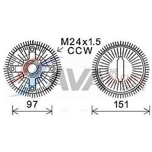 Koppeling, Radiateurventilator Bmw, Land Rover Ava Bwc392