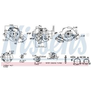 Toyota - Turbocharger - Nissens 93680 - Turbolader - Inclusief Pakkingen