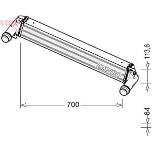 Jeep - Denso Dit06010 - Intercooler - Inlaatluchtkoeler - Aluminium