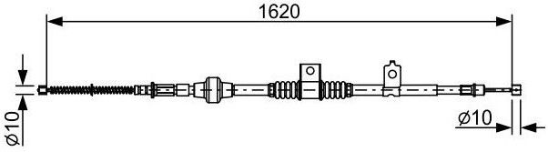 Mitsubishi - Handremkabel - 1620 mm - Bosch Bc2521