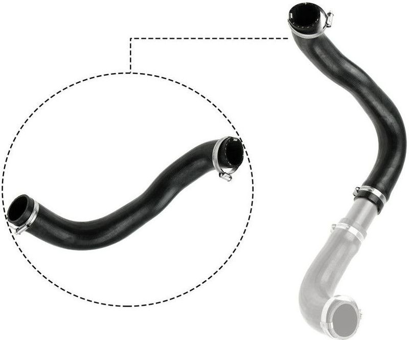 Ford - Laadluchtslang - Zwart - Intercoolerslang - 510 mm