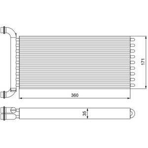 Kachelradiateur, Interieurverwarming Mercedes-Benz, Volkswagen Valeo 811521