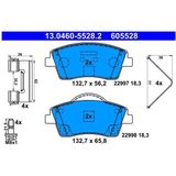 ATE - Remblokkenset - Vooras - 132,7 mm - 18,3 mm Dikte - VOLVO 13.0460-5528.2