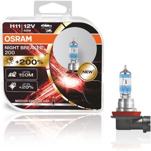 Osram Night Breaker 200 Halogeen Lampen - H11 - 12V/60-55W - set &Atilde;&Nbsp; 2 Stuks