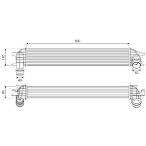Intercooler, Inlaatluchtkoeler Renault Valeo 818696