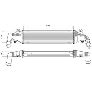 Intercooler, Inlaatluchtkoeler Mazda Valeo 818542