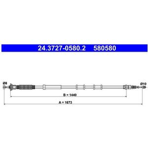 Handremkabel Abarth, Alfa Romeo, Fiat Ate 24.3727-0580.2