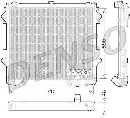 Toyota - Denso Drm50074 - Radiateur - Netlengte 712 mm - Netbreedte 590 mm - Netdiepte 48 mm