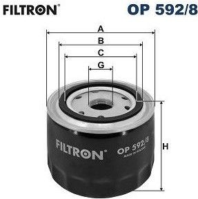 Filtron - Op 592/8 - Oliefilter - Voor Fiat en Iveco - Opschroeffilter