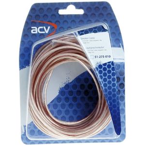 Luidspreker kabel 2 x 0, mm transparant blauw 10 Meter