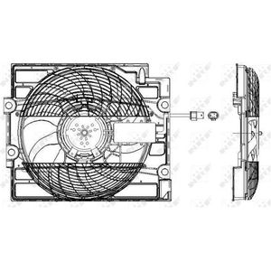 NRF - Radiator Ventilator - Motor Ventilator - 12 Volt - Diameter 400 mm - 10 Ventilatorbladen