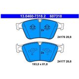 ATE - Remblokkenset - Vooras - 193 mm - 81,8 mm - 20,8 mm