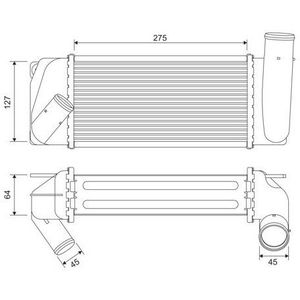 Intercooler, Inlaatluchtkoeler Toyota Valeo 822905