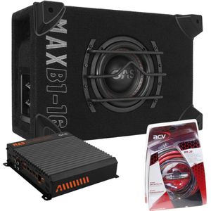 GAS MAX Subwoofer set MAX B1-16 + MAD -600.1DFL + WK-20
