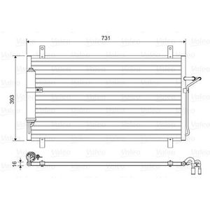Condensor, Airconditioning Nissan Valeo 814496