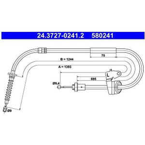 Handremkabel Mini Ate 24.3727-0241.2