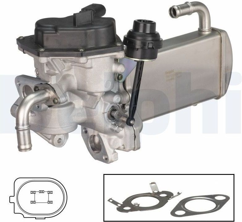 Volkswagen - EGR-klep - Delphi Eg10576-12b1 - Elektrisch - 12 Volt - 5 contacten