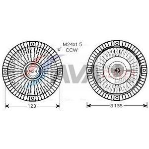 Koppeling, Radiateurventilator Audi, Skoda, Volkswagen Ava Vnc274