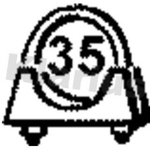 Uitlaatklem 35mm Universeel 1st Renault Klarius 430187