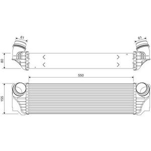 Intercooler, Inlaatluchtkoeler Bmw Valeo 818367