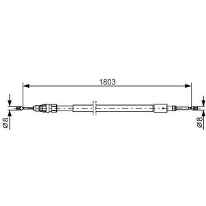 Handremkabel Citroen, Ds Bosch Bc1201