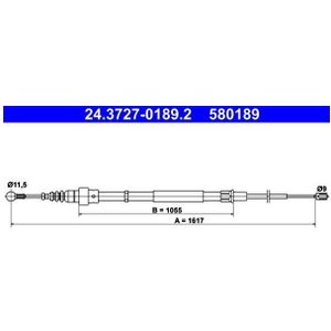 Handremkabel Audi Ate 24.3727-0189.2
