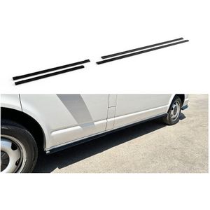Set Sideskirts Passend Voor Volkswagen Transporter T6.1 Lwb 2020-2022 (Abs Glanzend Zwart) Volkswagen Motordrome Dx Svw25