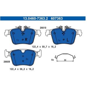 ATE - Remblokkenset - Achteras - Voor VOLVO, POLESTAR - 13.0460-7363.2