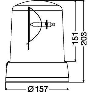Hella - Halogeen Lamp - Blauw - ABS - Met Roterend Waarschuwingssignaal