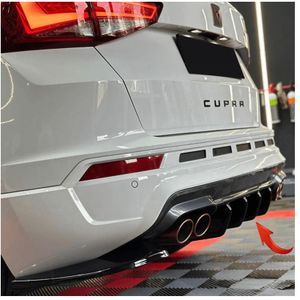 Oneway Achterbumperskirt (Diffuser) Passend Voor Cupra Ateca 2018- - Glanzend Zwart Cupra Oneway Ow Rv21003