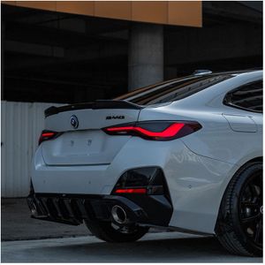 Oneway Achterbumperskirt (Diffuser) Passend Voor Bmw 4-Serie G26 -Pack/M440i 2021- - Glanzend Zwart Bmw Oneway Ow Rv21045