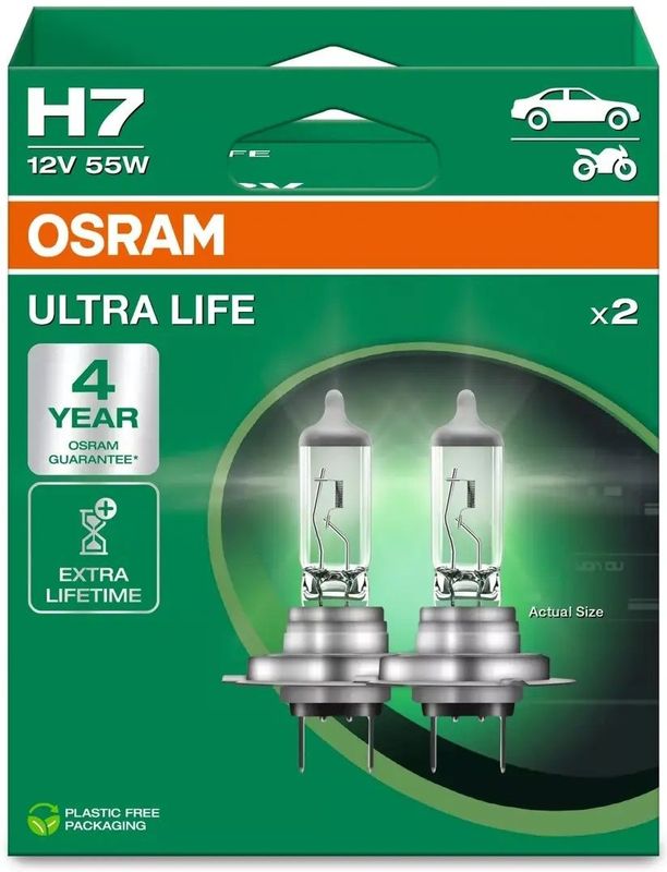Osram - Ultra Life - Autolampen - 12V H7 - 2 Stuks