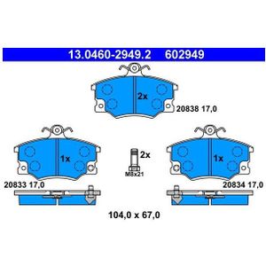 Remblokken Set Alfa Romeo, Fiat, Lancia Ate 13.0460-2949.2