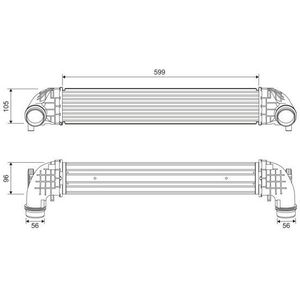 Intercooler, Inlaatluchtkoeler Opel Valeo 818698