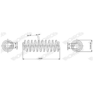 Monroe - Sp3286 - Chassisveer - 345 mm - Voor Volkswagen