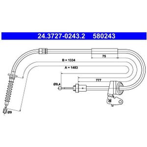 Handremkabel Mini Ate 24.3727-0243.2
