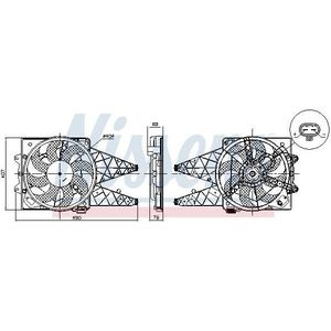 NISSENS - Radiator Ventilator - 400 mm - Motor Ventilator - Koelventilator