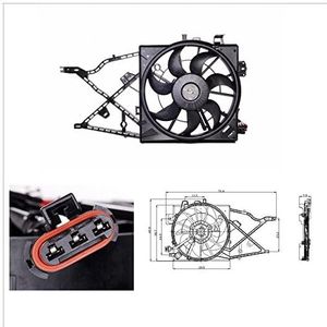 NRF - Radiator Ventilator - Motor Ventilator - Koelventilator - 12 Volt - Diameter 390 mm - 8 Ventilatorbladen
