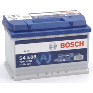 Bosch Blue Auto Accu S4E08 - 70A/h - 760A - Aangepast Voertuigen Start-Stopsysteem