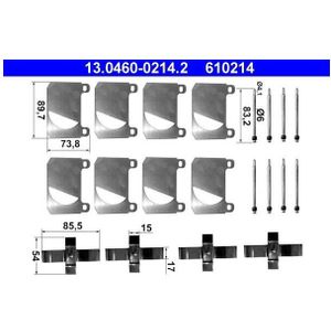 Accessoireset - Schijfremblok - ATE - Voor Bmw en Mercedes-Benz