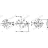 Monroe - Sp3300 - Chassisveer - 272 mm - Schroefveer met Varierende Diameter
