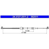 Handremkabel Skoda Ate 24.3727-2511.2