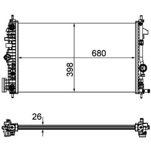 Radiateur Chevrolet, Opel, Saab Mahle Cr 1103 000p