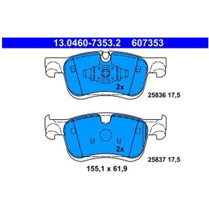 ATE - Remblokkenset - Vooras - Remsysteem ATE - Voor Remschijfdiameter 283 mm