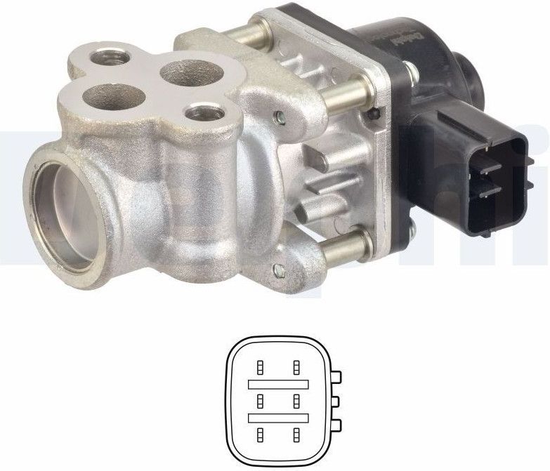 Delphi - Eg10611-12b1 - EGR-klep - Mazda, Opel, Suzuki - Elektrisch - 12 Volt