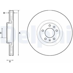 Jeu De 2 Disques De Frein Peints Citroen, Ds, Opel, Peugeot Delphi Bg4716c